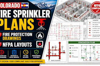 prepare colorado fire sprinkler plans, fire protection drawings and nfpa layouts