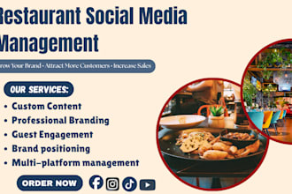 manage social media for restaurants, cafes, food brands