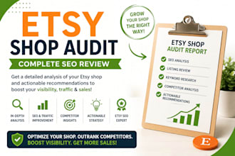 do a complete etsy shop audit with SEO recommendations