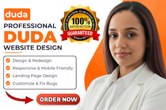 design responsive duda website, redesign, customize, landing page and fix bugs