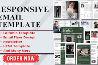 design newsletter template, email flyer, html email template, newsletter design