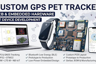 design smart gps pet collar and tracking hardware