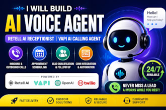 build ai voice agent, retell ai receptionist, vapi ai calling agent