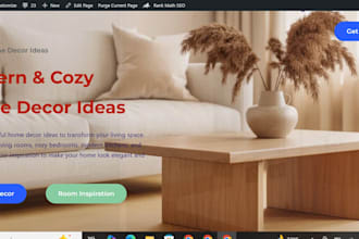 write and publish SEO home decor blog posts on wordpress