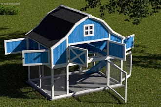 do custom 3d poultry farm, chicken house, livestock facility design, hatchery