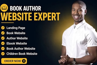design a modern book author website for writers and authors