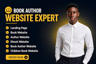 design a modern book author website for writers and authors