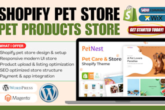 build high converting shopify pet store and pet product store website design