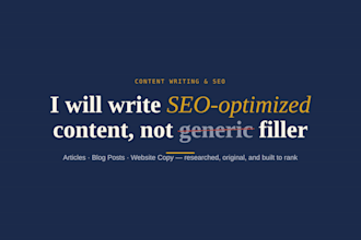 write content on any topic or article