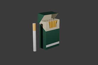 create a low poly 3d model for games or projects