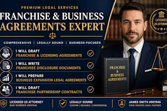 draft legal agreements and contracts for business expansion as a US attorney