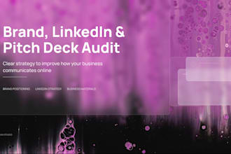 audit your business brand, linkedin and pitch deck