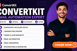 setup convertkit newsletter convertkit email sequence kit landing page expert
