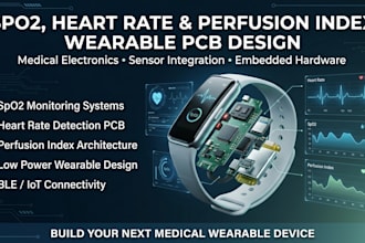 design spo2 heart rate and perfusionindex weareable pcb devices