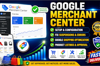 setup and fix google marchant online shopping product listing