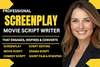 screenplay, movie script writing, feature firm script, synopsis formatting