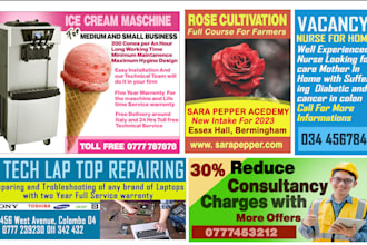 design newspaper ads, magazine ads or newspaper obituaries