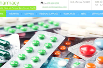 design online pharmacy website and drugstore ecommerce marketplace