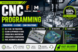 do cnc programming, fusion360 cnc toolpath, gcode generation and cam programming