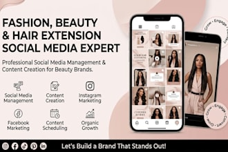 fashion, beauty and hair extension social media expert