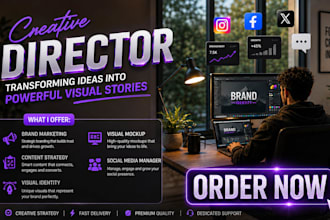 do creative director for visual brand identity content strategy and marketing