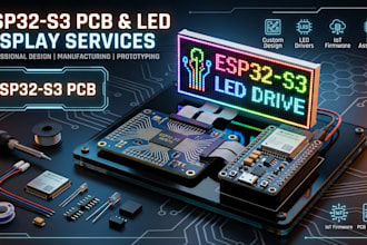 design esp32s3 pcb led display controller custom electronics hardware
