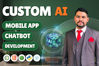 develop ai mobile apps, flutter ios android apps, ai web apps, and ai chatbots