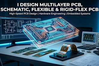 design multilayer pcb, schematic, flexible pcb and rigid flex pcb with hardware