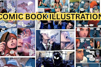 draw comic book illustration graphic novel comic strip webcomic comic artist