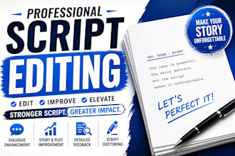 edit and improve your screenplay or script