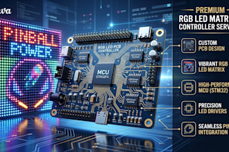 create custom pcb design for rgb led matrix pinball display and embedded system