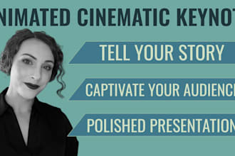 design an animated, cinematic, apple keynote presentation