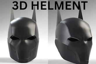 create custom 3d helmet models for games, cosplay, 3d printing, and animation