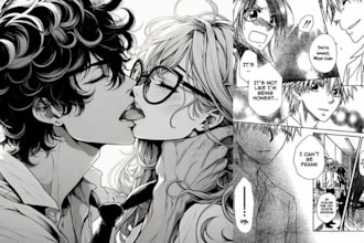 do anime manga comic illustration nsfw manga webtoon cover art as a manga artist