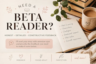 beta read your novel and provide detailed feedback