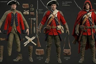 do historical metahuman outfit clothing design rigged for your game metahuman