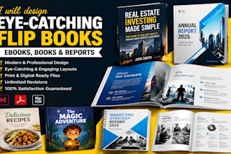 design eye catching flip books, e books, books and reports