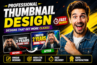 create premium click worthy thumbnails for any youtube channel or brand