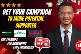 promote your crowdfunding campaign to get real donations