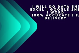 do fast and accurate data entry in excel and web research