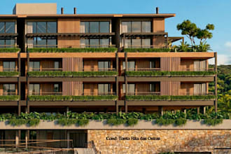 render realistic exterior of the building