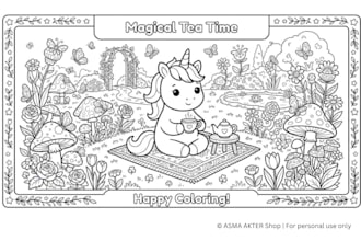 make custom kids activity sheets tracing coloring PDF