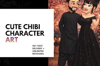 create custom 3d couple avatar cartoon portrait