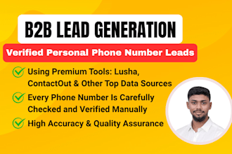 provide b2b leads with verified personal mobile phone number for cold calling