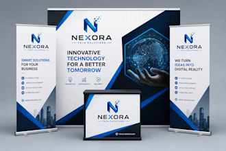 design exhibition, trade show booth, roll up banner, backdrop banner