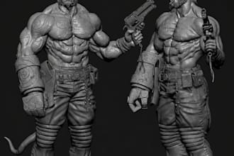 sculpt zbrush characters stl 3d models for 3d printing