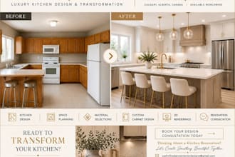 create a luxury kitchen interior design and renovation plan
