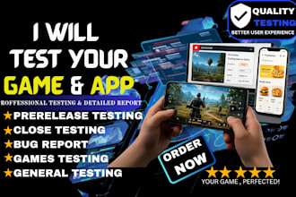 professionally test your mobile app and game for bugs