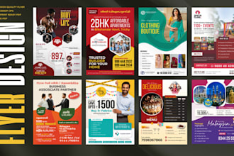 design a professional print ready flyer brochure and poster