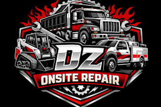 do an elegant automotive, car repair and trucking logo